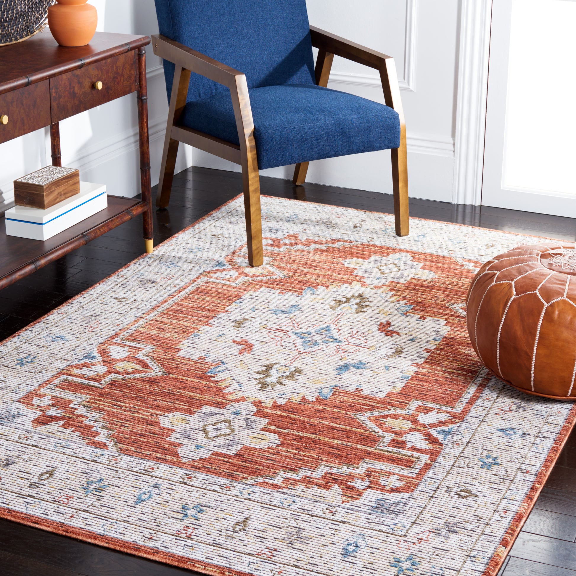 Safavieh Sierra Sra412A Ivory/Rust Area Rug