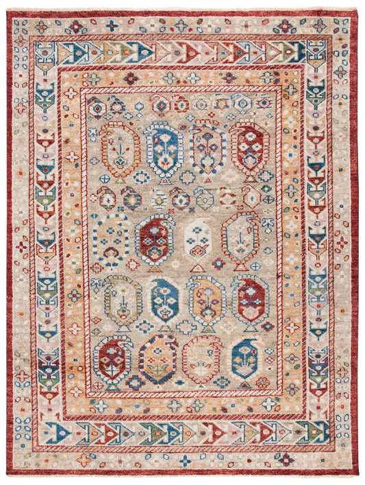 Safavieh Samarkand Srk103B Beige/Red Area Rug