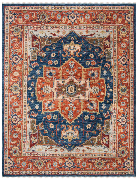 Safavieh Samarkand Srk114N Navy/Rust Rug.