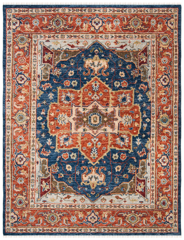 Safavieh Samarkand Srk114N Navy/Rust Rug.