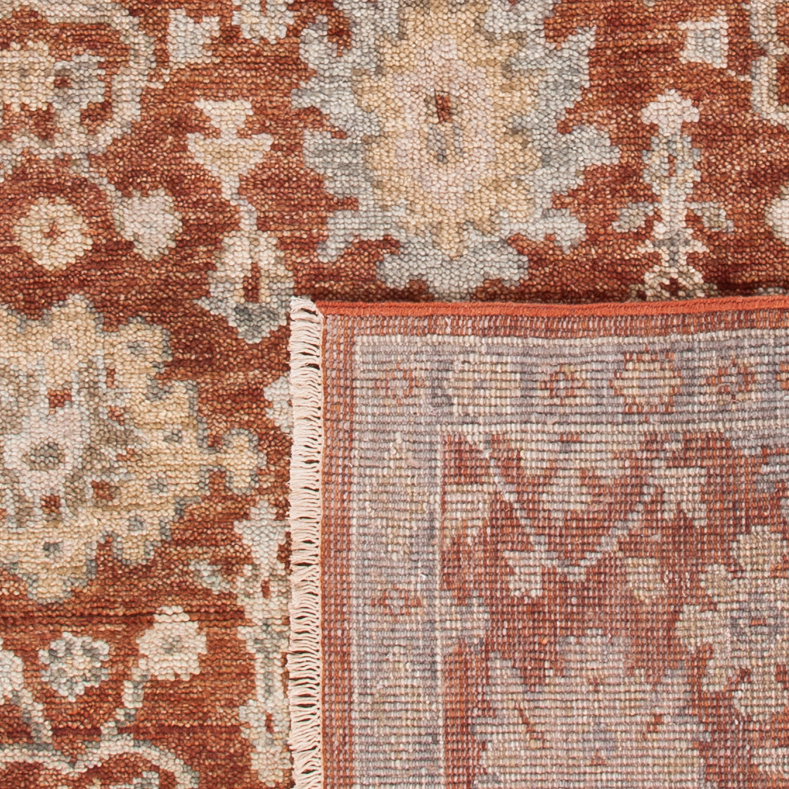 Safavieh Samarkand Srk115P Rust/Grey Area Rug