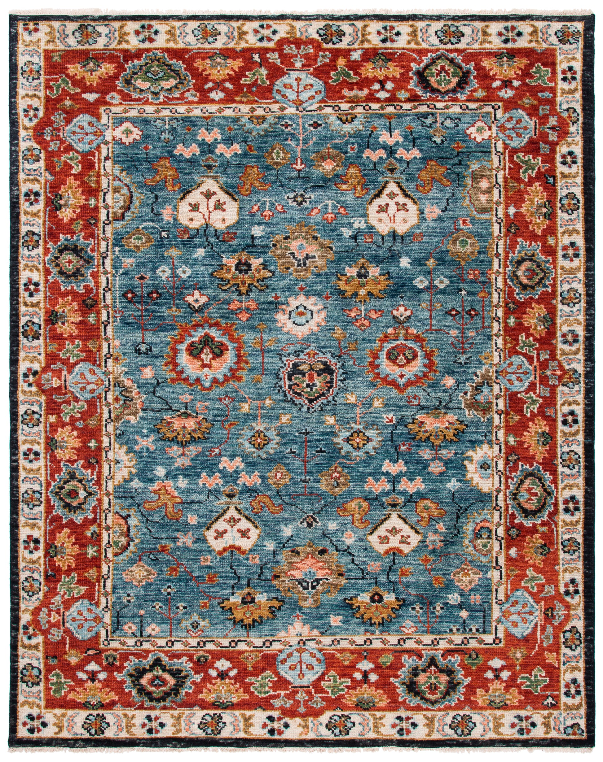 Safavieh Samarkand Srk117M Blue/Red Area Rug