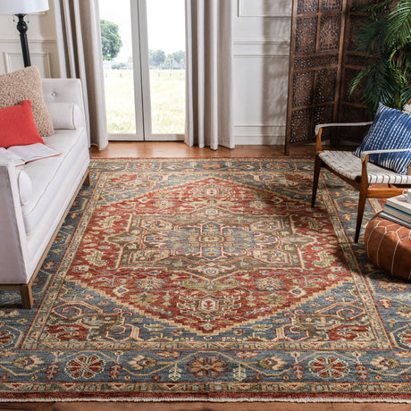 Safavieh Samarkand Srk121Q Red/Blue Rug.
