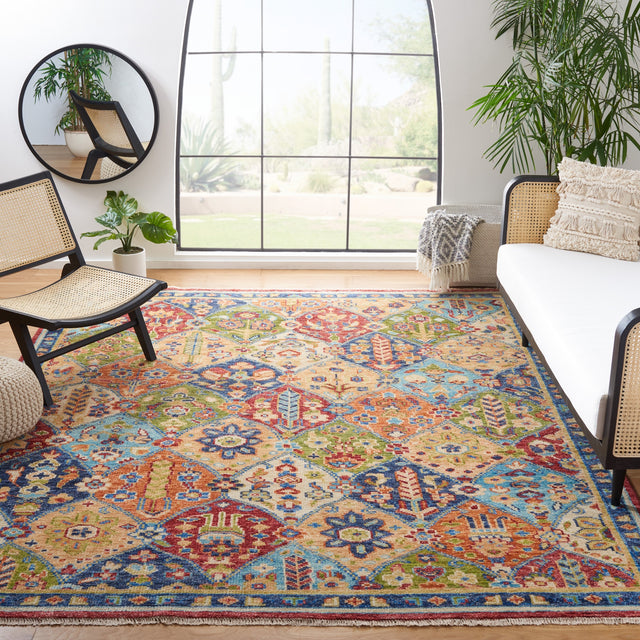 Safavieh Samarkand Srk123M Blue/Red Rug.
