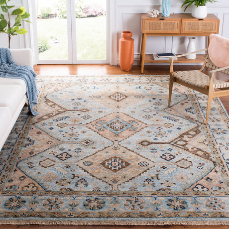 Safavieh Samarkand Srk127L Light Blue/Beige Rug.