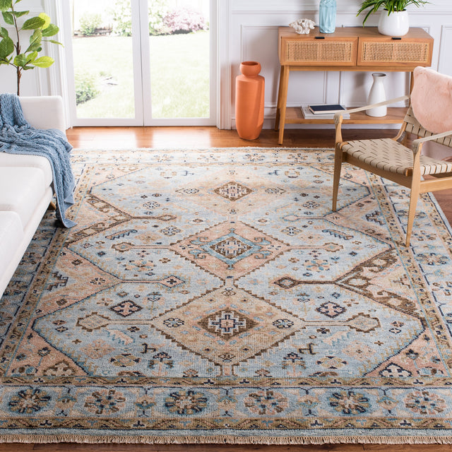 Safavieh Samarkand Srk127L Light Blue/Beige Rug.