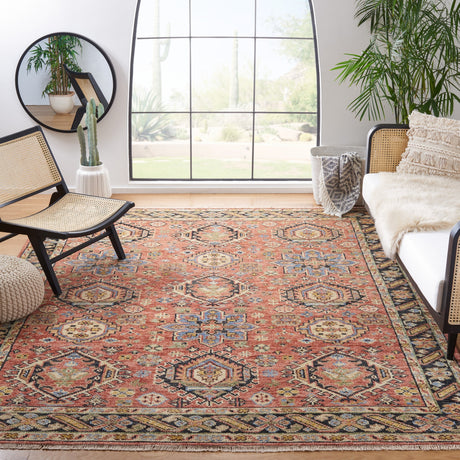 Safavieh Samarkand Srk172P Rust/Blue Rug.