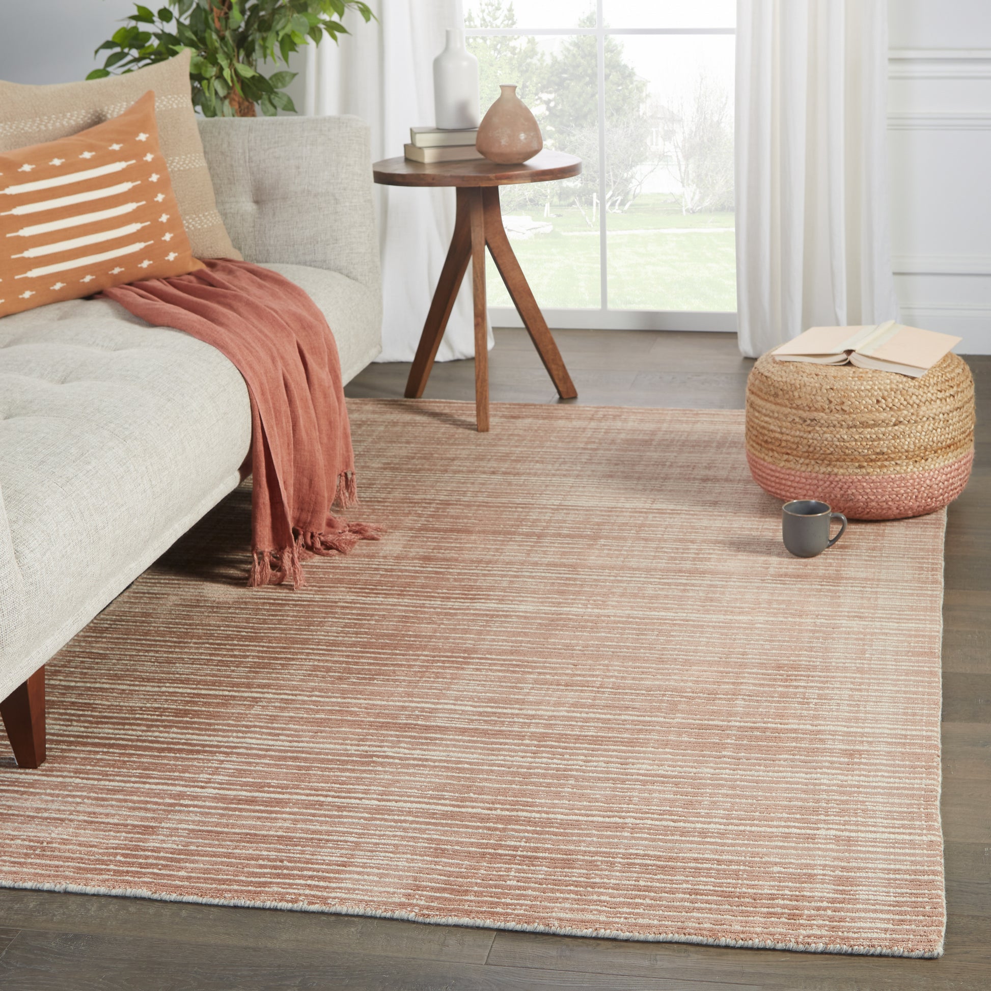 Jaipur Second Sunset Gradient Sst06 Dark Pink/Cream Area Rug