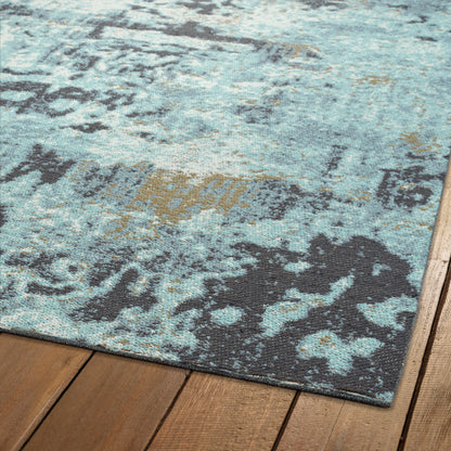 Kaleen Santiago Stg97-79 Lt Blue, Blue, Navy, White Area Rug