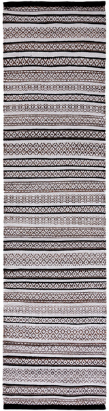Safavieh Striped Kilim Stk101Z Black/Ivory Rug.