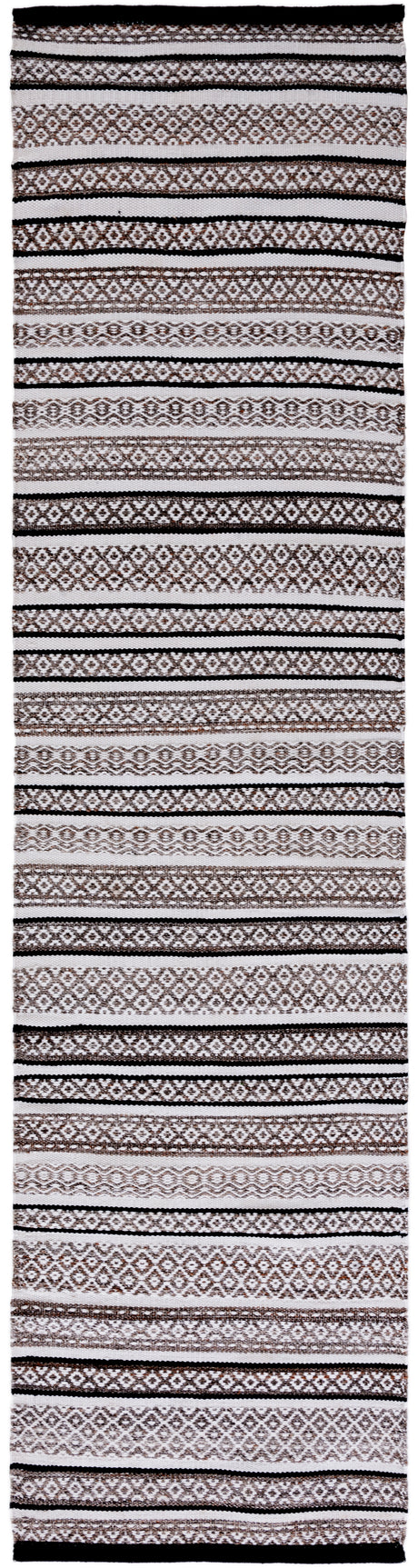 Safavieh Striped Kilim Stk101Z Black/Ivory Rug.