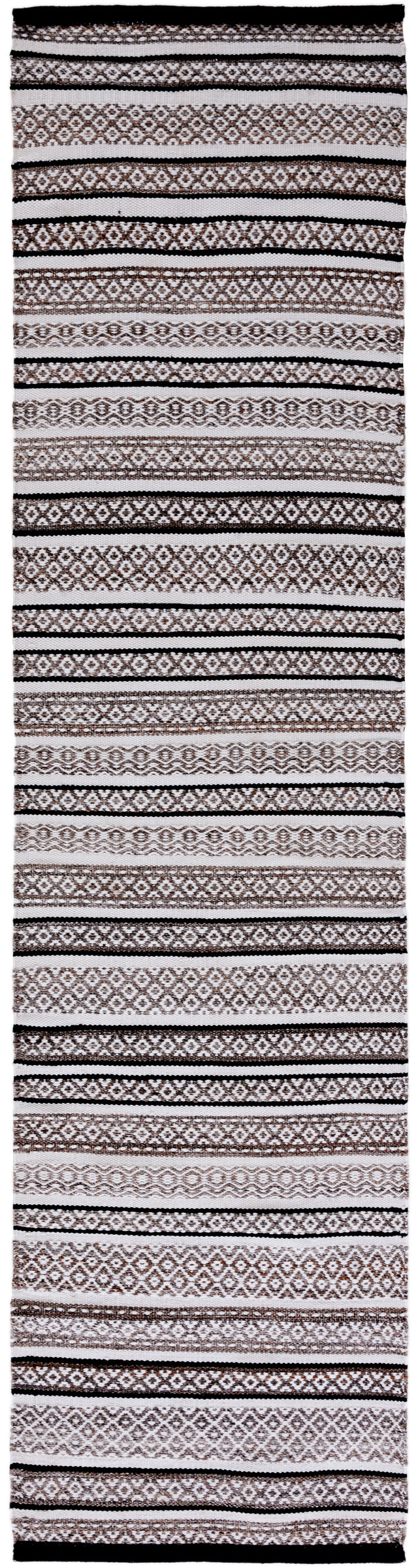 Safavieh Striped Kilim Stk101Z Black/Ivory Rug.