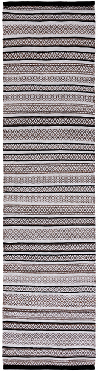 Safavieh Striped Kilim Stk101Z Black/Ivory Area Rug