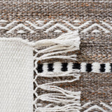 Safavieh Striped Kilim Stk101Z Black/Ivory Rug.