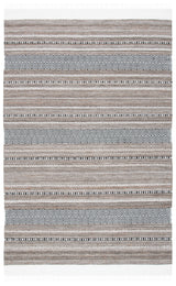 Safavieh Striped Kilim Stk101Z Black/Ivory Rug.