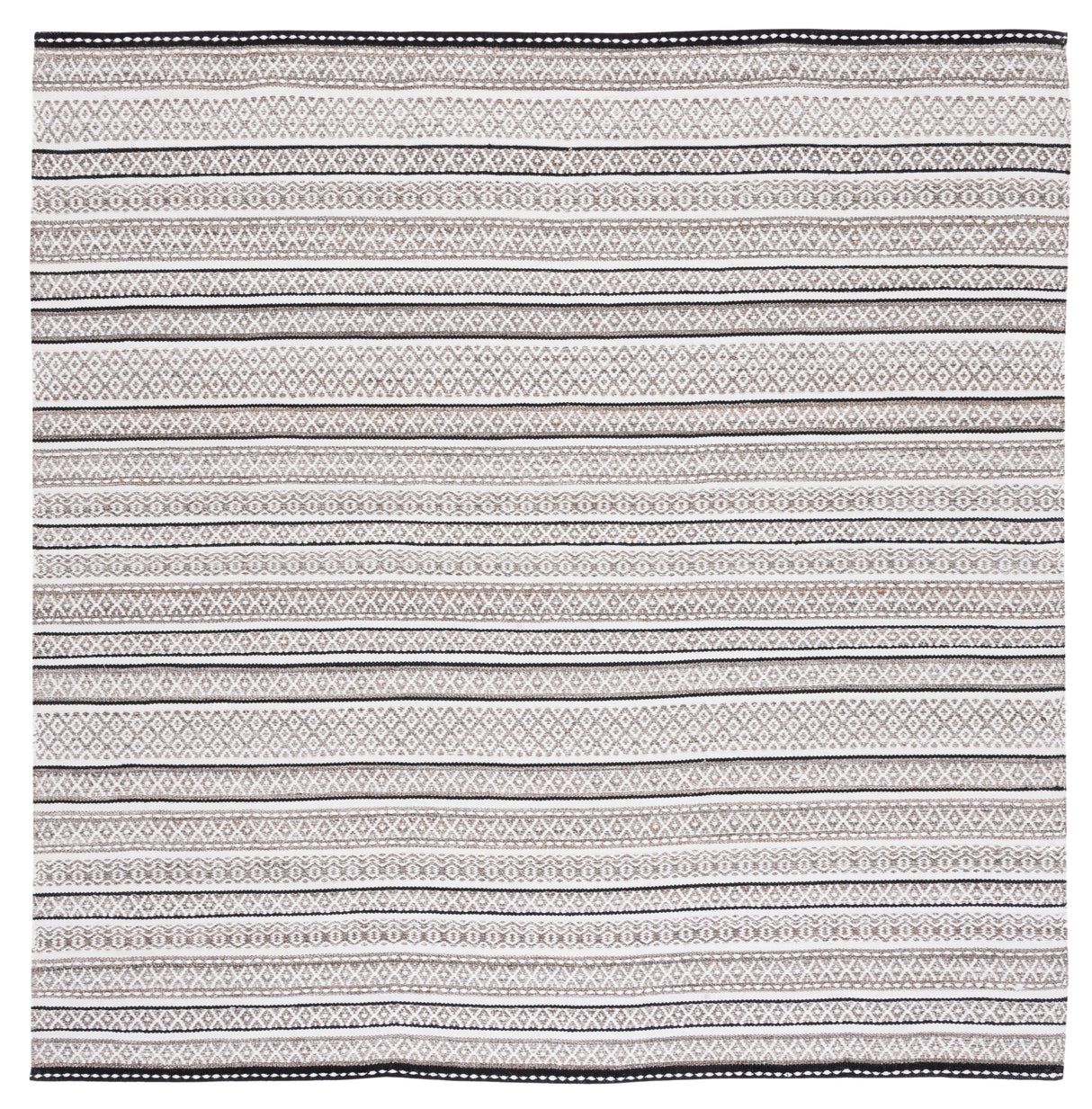 Safavieh Striped Kilim Stk101Z Black/Ivory Rug.
