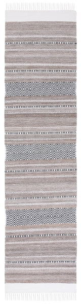 Safavieh Striped Kilim Stk102Z Black/Ivory Rug.