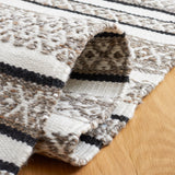 Safavieh Striped Kilim Stk102Z Black/Ivory Rug.