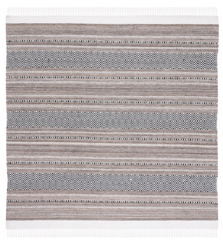 Safavieh Striped Kilim Stk102Z Black/Ivory Rug.
