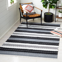 Safavieh Striped Kilim Stk103Z Black/Ivory Area Rug