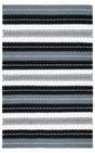 Safavieh Striped Kilim Stk103Z Black/Ivory Rug.