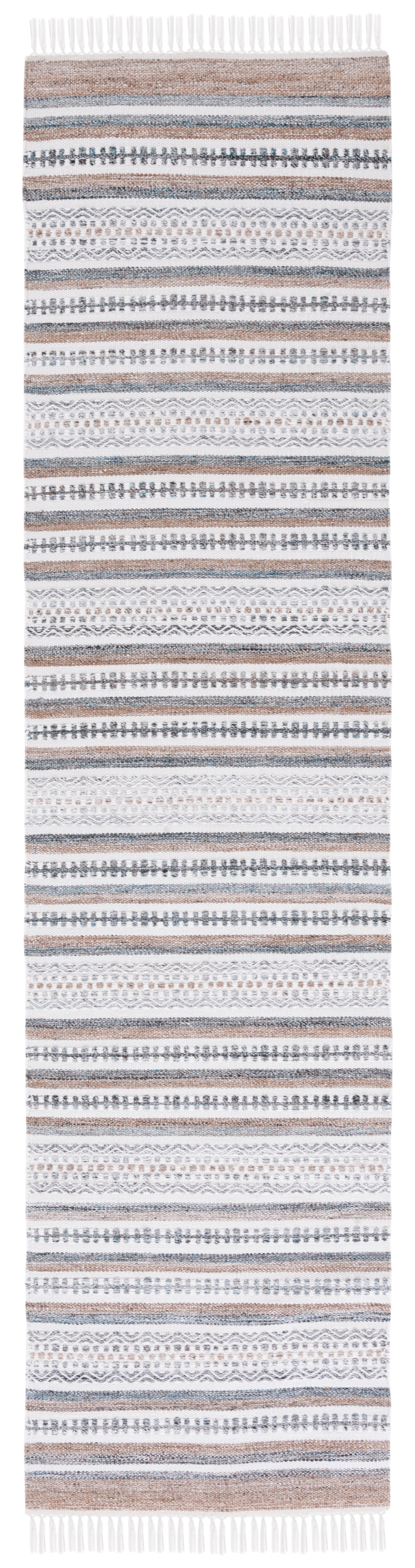 Safavieh Striped Kilim Stk106F Grey/Ivory Area Rug