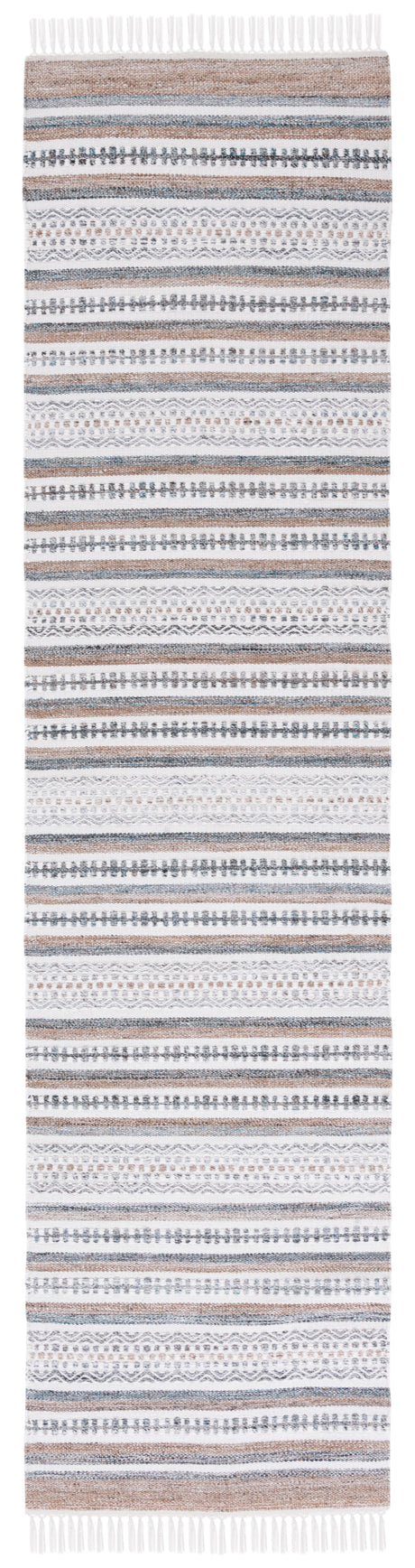 Safavieh Striped Kilim Stk106F Grey/Ivory Rug.