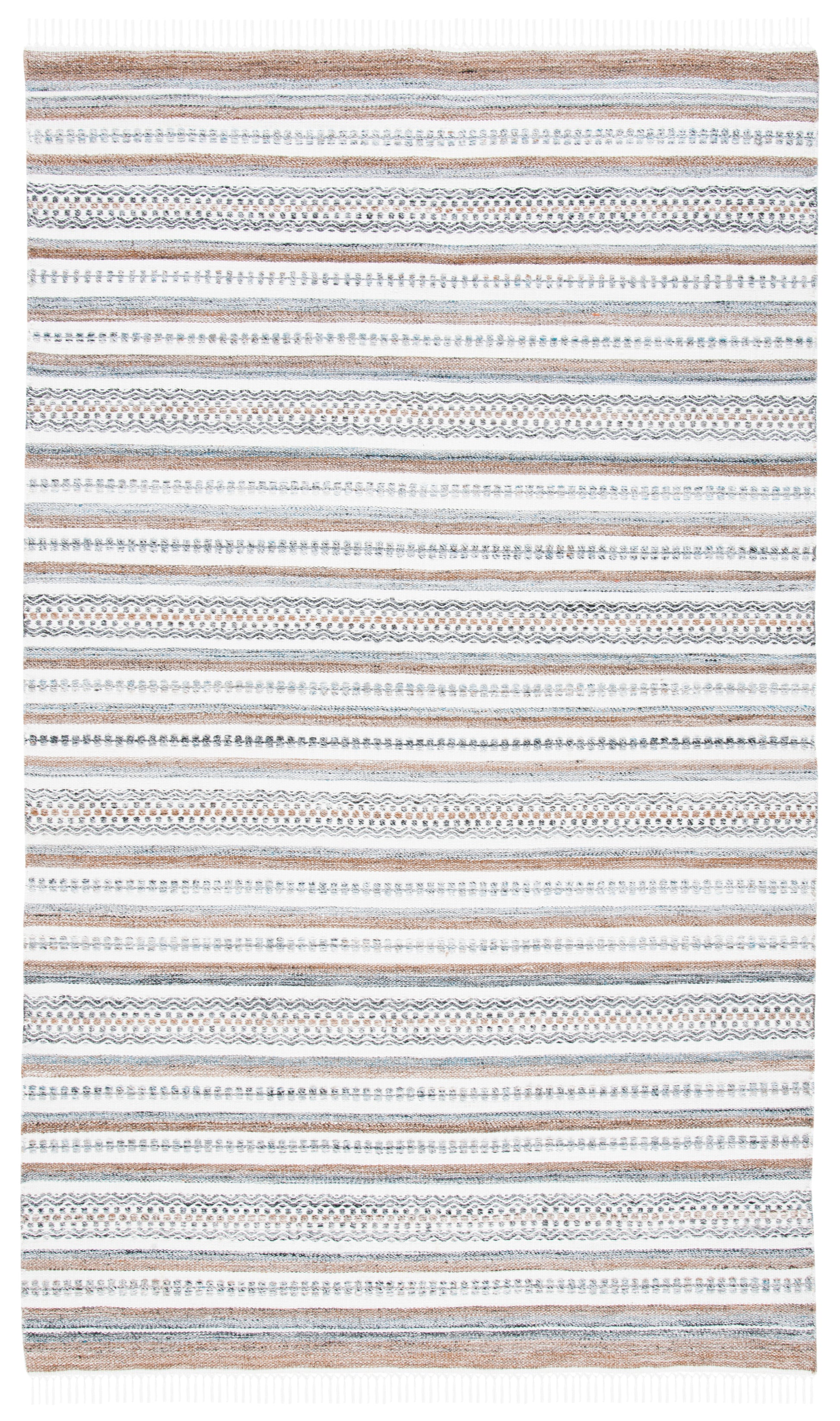 Safavieh Striped Kilim Stk106F Grey/Ivory Area Rug