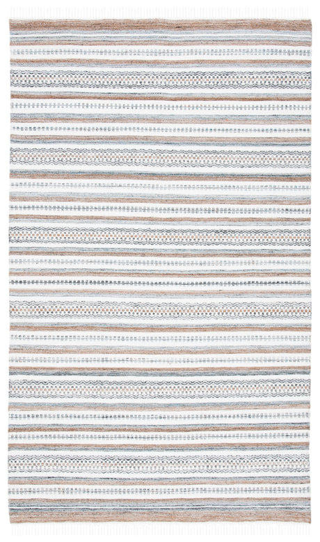 Safavieh Striped Kilim Stk106F Grey/Ivory Rug.