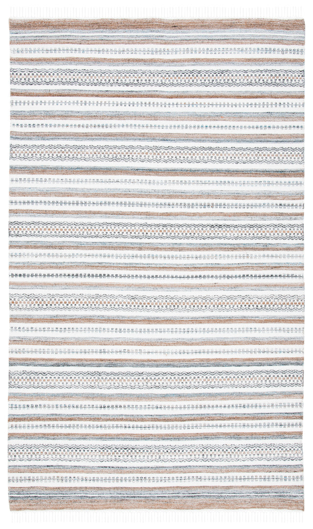 Safavieh Striped Kilim Stk106F Grey/Ivory Rug.