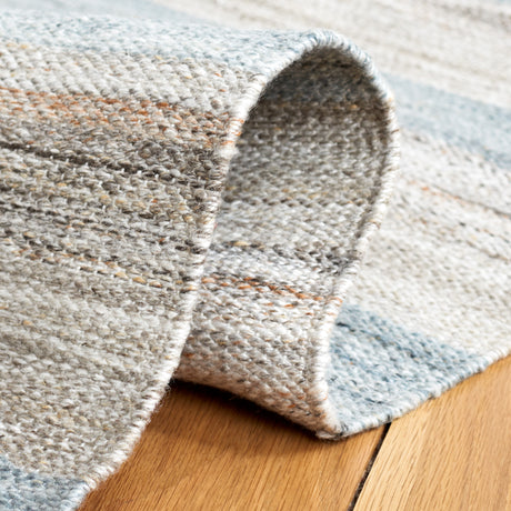 Safavieh Striped Kilim Stk107F Grey/Beige Rug.