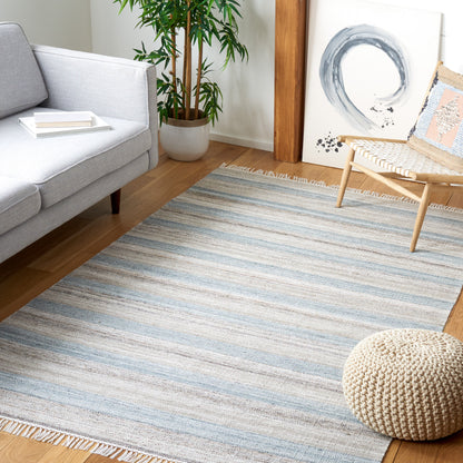 Safavieh Striped Kilim Stk107F Grey/Beige Area Rug