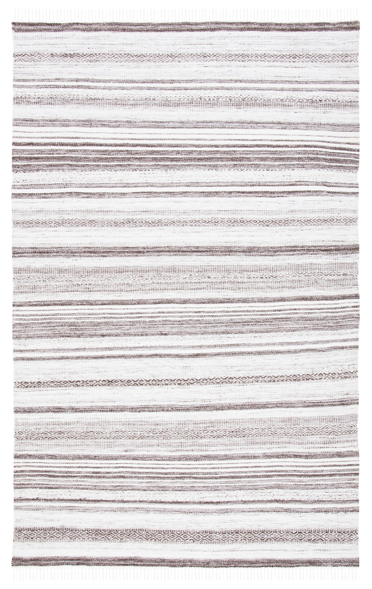 Safavieh Striped Kilim Stk108T Brown/Ivory Rug.