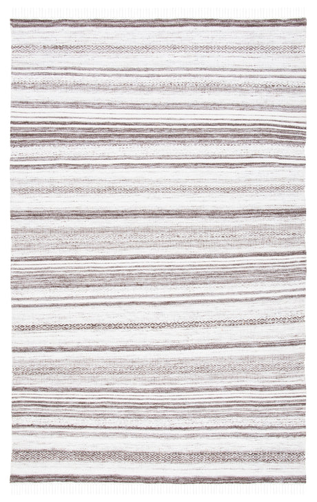 Safavieh Striped Kilim Stk108T Brown/Ivory Rug.