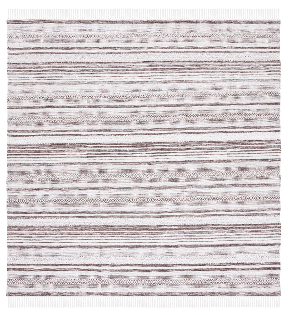 Safavieh Striped Kilim Stk108T Brown/Ivory Rug.
