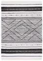 Safavieh Striped Kilim Stk200Z Black/Ivory Rug.