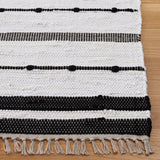Safavieh Striped Kilim Stk201A Ivory/Black Rug.