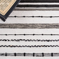 Safavieh Striped Kilim Stk201A Ivory/Black Area Rug