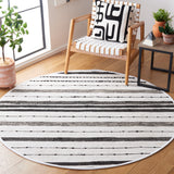 Safavieh Striped Kilim Stk201A Ivory/Black Rug.