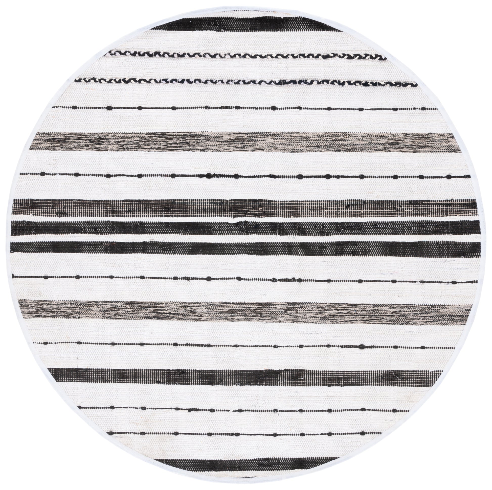 Safavieh Striped Kilim Stk201A Ivory/Black Area Rug