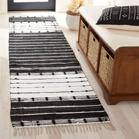 Safavieh Striped Kilim Stk202Z Black/Ivory Area Rug