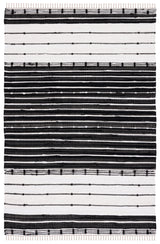 Safavieh Striped Kilim Stk202Z Black/Ivory Rug.
