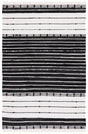 Safavieh Striped Kilim Stk202Z Black/Ivory Rug.