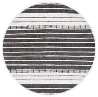 Safavieh Striped Kilim Stk202Z Black/Ivory Area Rug