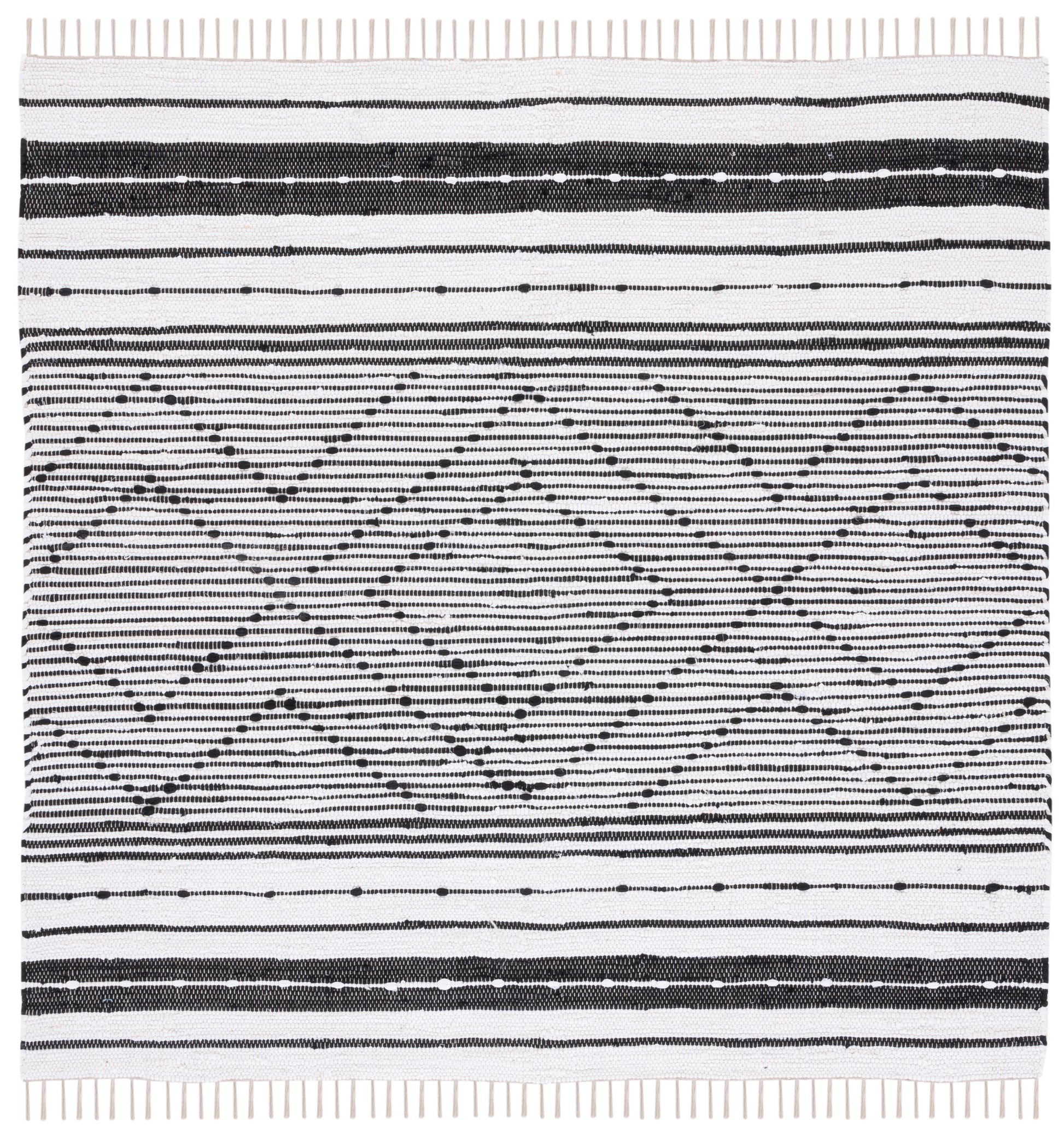 Safavieh Striped Kilim Stk202Z Black/Ivory Area Rug