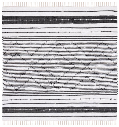 Safavieh Striped Kilim Stk202Z Black/Ivory Area Rug