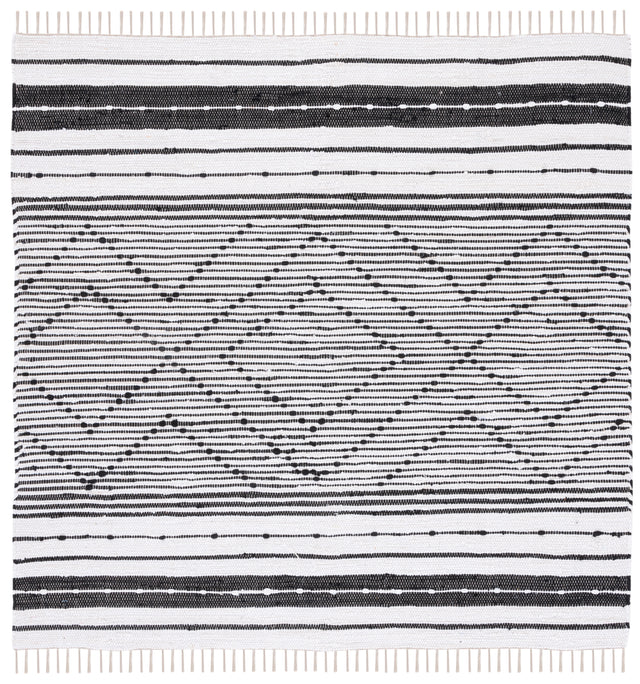 Safavieh Striped Kilim Stk202Z Black/Ivory Rug.