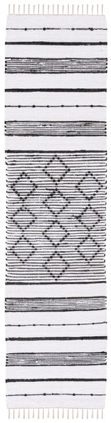 Safavieh Striped Kilim Stk203A Ivory/Black Rug.