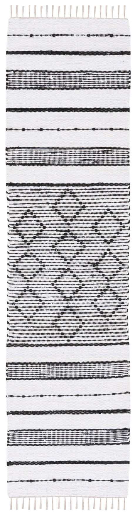 Safavieh Striped Kilim Stk203A Ivory/Black Rug.