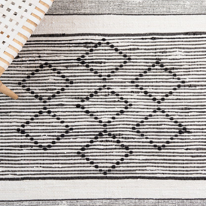 Safavieh Striped Kilim Stk203A Ivory/Black Area Rug